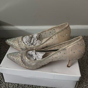 David’s bridal sparkly heels